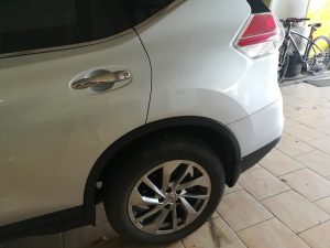 Ремонт большой вмятины на Nissan Qashqai