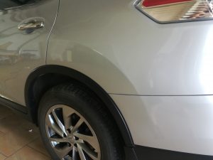 Ремонт большой вмятины на Nissan Qashqai