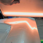 Удаление вмятины на стенде